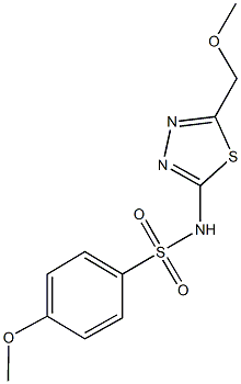 4-methoxy-N-[5-(methoxymethyl)-1,3,4-thiadiazol-2-yl]benzenesulfonamide 结构式