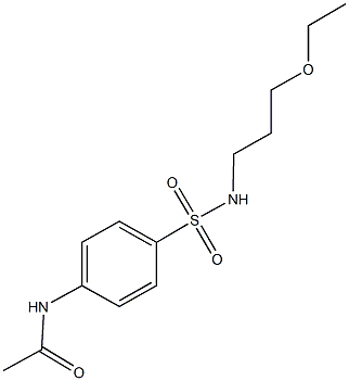 N-(4-{[(3-ethoxypropyl)amino]sulfonyl}phenyl)acetamide Struktur