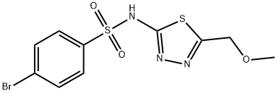 4-bromo-N-[5-(methoxymethyl)-1,3,4-thiadiazol-2-yl]benzenesulfonamide Struktur