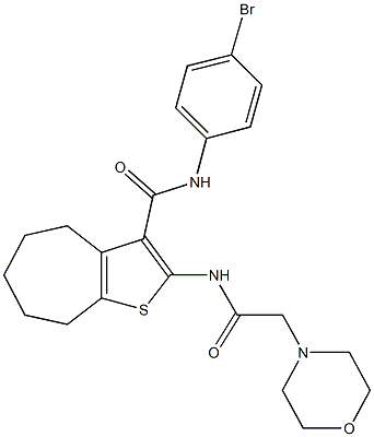 N-(4-bromophenyl)-2-[(4-morpholinylacetyl)amino]-5,6,7,8-tetrahydro-4H-cyclohepta[b]thiophene-3-carboxamide Struktur