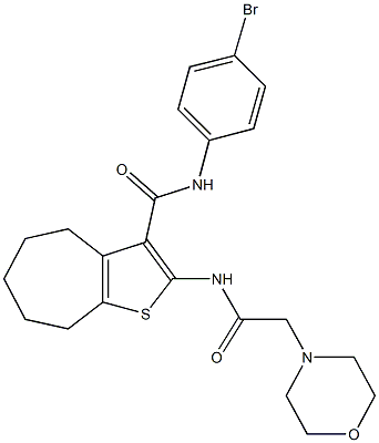 N-(4-bromophenyl)-2-[(4-morpholinylacetyl)amino]-5,6,7,8-tetrahydro-4H-cyclohepta[b]thiophene-3-carboxamide Structure