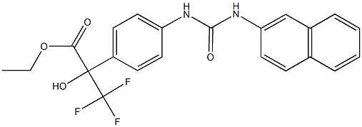 ethyl 3,3,3-trifluoro-2-hydroxy-2-(4-{[(2-naphthylamino)carbonyl]amino}phenyl)propanoate Structure
