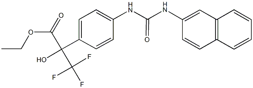 524704-93-6 ethyl 3,3,3-trifluoro-2-hydroxy-2-(4-{[(2-naphthylamino)carbonyl]amino}phenyl)propanoate