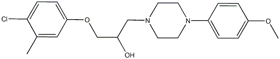 1-(4-chloro-3-methylphenoxy)-3-[4-(4-methoxyphenyl)-1-piperazinyl]-2-propanol 结构式