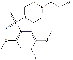 2-{4-[(4-chloro-2,5-dimethoxyphenyl)sulfonyl]-1-piperazinyl}ethanol,524711-42-0,结构式