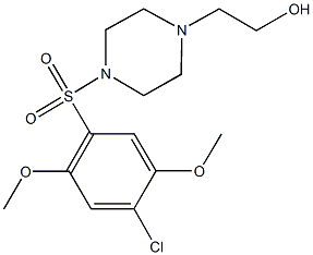 2-{4-[(4-chloro-2,5-dimethoxyphenyl)sulfonyl]-1-piperazinyl}ethanol Structure