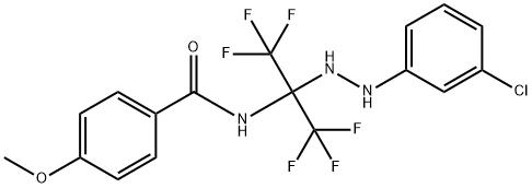 524716-13-0 N-[1-[2-(3-chlorophenyl)hydrazino]-2,2,2-trifluoro-1-(trifluoromethyl)ethyl]-4-methoxybenzamide