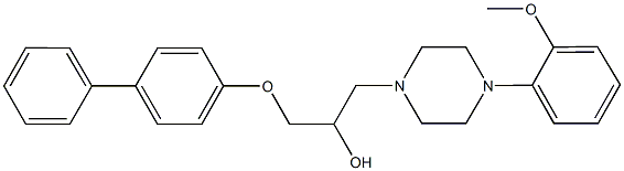 1-([1,1'-biphenyl]-4-yloxy)-3-[4-(2-methoxyphenyl)-1-piperazinyl]-2-propanol,524723-90-8,结构式