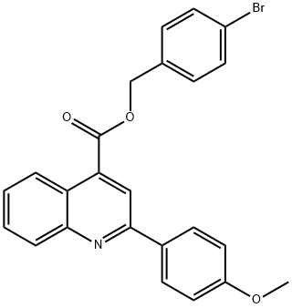 4-bromobenzyl 2-(4-methoxyphenyl)-4-quinolinecarboxylate Struktur