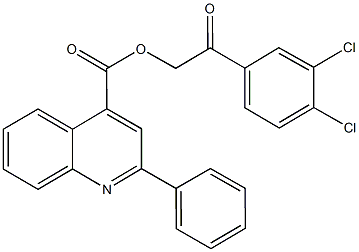 2-(3,4-dichlorophenyl)-2-oxoethyl 2-phenyl-4-quinolinecarboxylate Structure