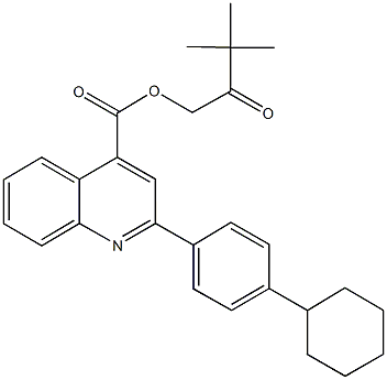 3,3-dimethyl-2-oxobutyl 2-(4-cyclohexylphenyl)-4-quinolinecarboxylate|