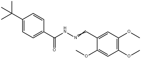 4-tert-butyl-N'-(2,4,5-trimethoxybenzylidene)benzohydrazide 化学構造式