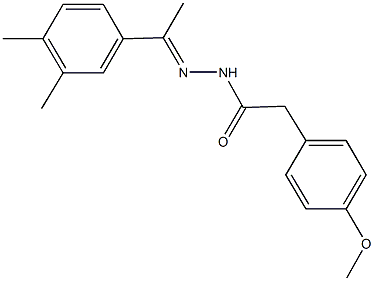 N'-[1-(3,4-dimethylphenyl)ethylidene]-2-(4-methoxyphenyl)acetohydrazide Structure