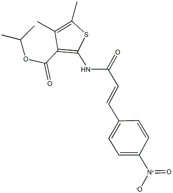 isopropyl 2-[(3-{4-nitrophenyl}acryloyl)amino]-4,5-dimethyl-3-thiophenecarboxylate,524731-38-2,结构式