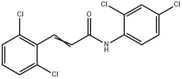 N-(2,4-dichlorophenyl)-3-(2,6-dichlorophenyl)acrylamide Struktur