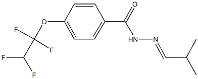 N'-(2-methylpropylidene)-4-(1,1,2,2-tetrafluoroethoxy)benzohydrazide Struktur