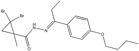 2,2-dibromo-N'-[1-(4-butoxyphenyl)propylidene]-1-methylcyclopropanecarbohydrazide,524733-16-2,结构式