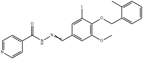 N'-{3-iodo-5-methoxy-4-[(2-methylbenzyl)oxy]benzylidene}isonicotinohydrazide Structure