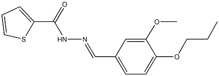 N'-(3-methoxy-4-propoxybenzylidene)-2-thiophenecarbohydrazide Structure