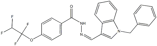 N'-[(1-benzyl-1H-indol-3-yl)methylene]-4-(1,1,2,2-tetrafluoroethoxy)benzohydrazide 结构式