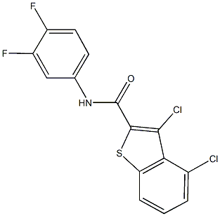 3,4-dichloro-N-(3,4-difluorophenyl)-1-benzothiophene-2-carboxamide Structure