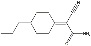 2-cyano-2-(4-propylcyclohexylidene)acetamide 结构式