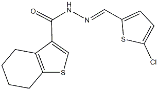 N'-[(5-chloro-2-thienyl)methylene]-4,5,6,7-tetrahydro-1-benzothiophene-3-carbohydrazide,524928-93-6,结构式