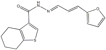 N'-[3-(2-furyl)-2-propenylidene]-4,5,6,7-tetrahydro-1-benzothiophene-3-carbohydrazide Structure