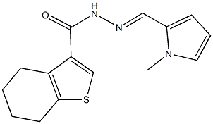 N'-[(1-methyl-1H-pyrrol-2-yl)methylene]-4,5,6,7-tetrahydro-1-benzothiophene-3-carbohydrazide,524929-07-5,结构式