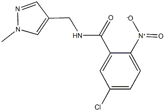 5-chloro-2-nitro-N-[(1-methyl-1H-pyrazol-4-yl)methyl]benzamide 结构式