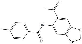 N-(6-acetyl-1,3-benzodioxol-5-yl)-4-methylbenzamide Struktur