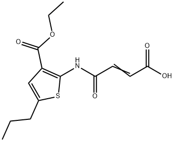 4-{[3-(ethoxycarbonyl)-5-propyl-2-thienyl]amino}-4-oxo-2-butenoic acid Struktur