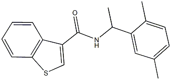 524934-00-7 N-[1-(2,5-dimethylphenyl)ethyl]-1-benzothiophene-3-carboxamide