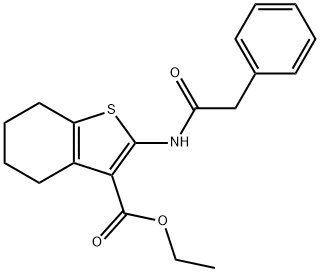 ethyl 2-[(phenylacetyl)amino]-4,5,6,7-tetrahydro-1-benzothiophene-3-carboxylate Structure