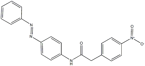 2-{4-nitrophenyl}-N-[4-(phenyldiazenyl)phenyl]acetamide Structure