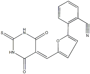 525570-96-1 2-{5-[(4,6-dioxo-2-thioxotetrahydropyrimidin-5(2H)-ylidene)methyl]-2-furyl}benzonitrile