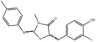 5-(4-hydroxy-3-iodobenzylidene)-3-methyl-2-[(4-methylphenyl)imino]-1,3-thiazolidin-4-one Structure