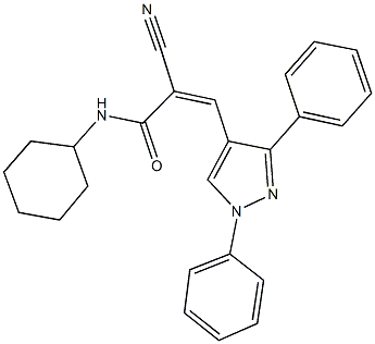 525575-89-7 2-cyano-N-cyclohexyl-3-(1,3-diphenyl-1H-pyrazol-4-yl)acrylamide