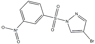 4-bromo-1-({3-nitrophenyl}sulfonyl)-1H-pyrazole Structure