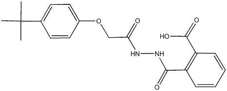 2-({2-[(4-tert-butylphenoxy)acetyl]hydrazino}carbonyl)benzoic acid,525580-29-4,结构式
