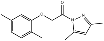 1-[(2,5-dimethylphenoxy)acetyl]-3,5-dimethyl-1H-pyrazole Structure