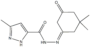 N'-(3,3-dimethyl-5-oxocyclohexylidene)-3-methyl-1H-pyrazole-5-carbohydrazide,525580-72-7,结构式