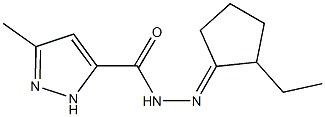 N'-(2-ethylcyclopentylidene)-3-methyl-1H-pyrazole-5-carbohydrazide,525580-76-1,结构式