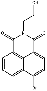 6-bromo-2-(2-hydroxyethyl)-1H-benzo[de]isoquinoline-1,3(2H)-dione Structure