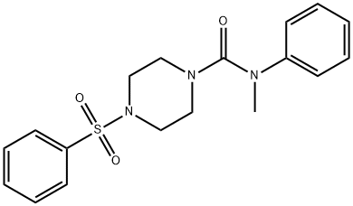 N-methyl-N-phenyl-4-(phenylsulfonyl)piperazine-1-carboxamide Structure