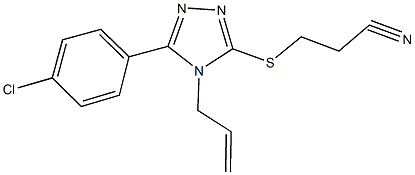 3-{[4-allyl-5-(4-chlorophenyl)-4H-1,2,4-triazol-3-yl]sulfanyl}propanenitrile Structure