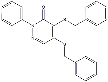 4,5-bis(benzylsulfanyl)-2-phenyl-3(2H)-pyridazinone,5273-32-5,结构式