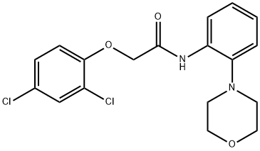 2-(2,4-dichlorophenoxy)-N-(2-morpholin-4-ylphenyl)acetamide 化学構造式