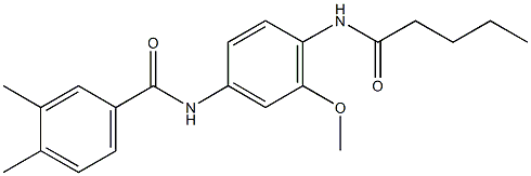 N-[3-methoxy-4-(pentanoylamino)phenyl]-3,4-dimethylbenzamide Structure