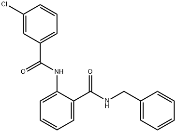 N-benzyl-2-[(3-chlorobenzoyl)amino]benzamide Struktur